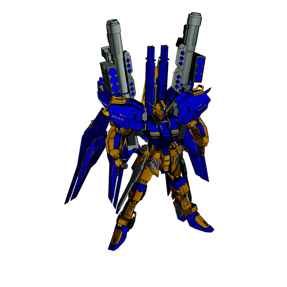 Mecha with attacking combat style png