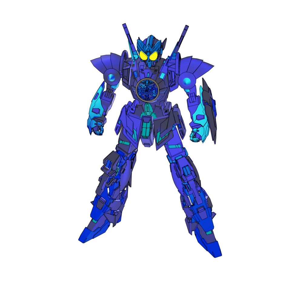 Robot with strategy combat style png
