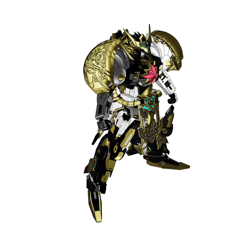 Robot with defensive combat style png