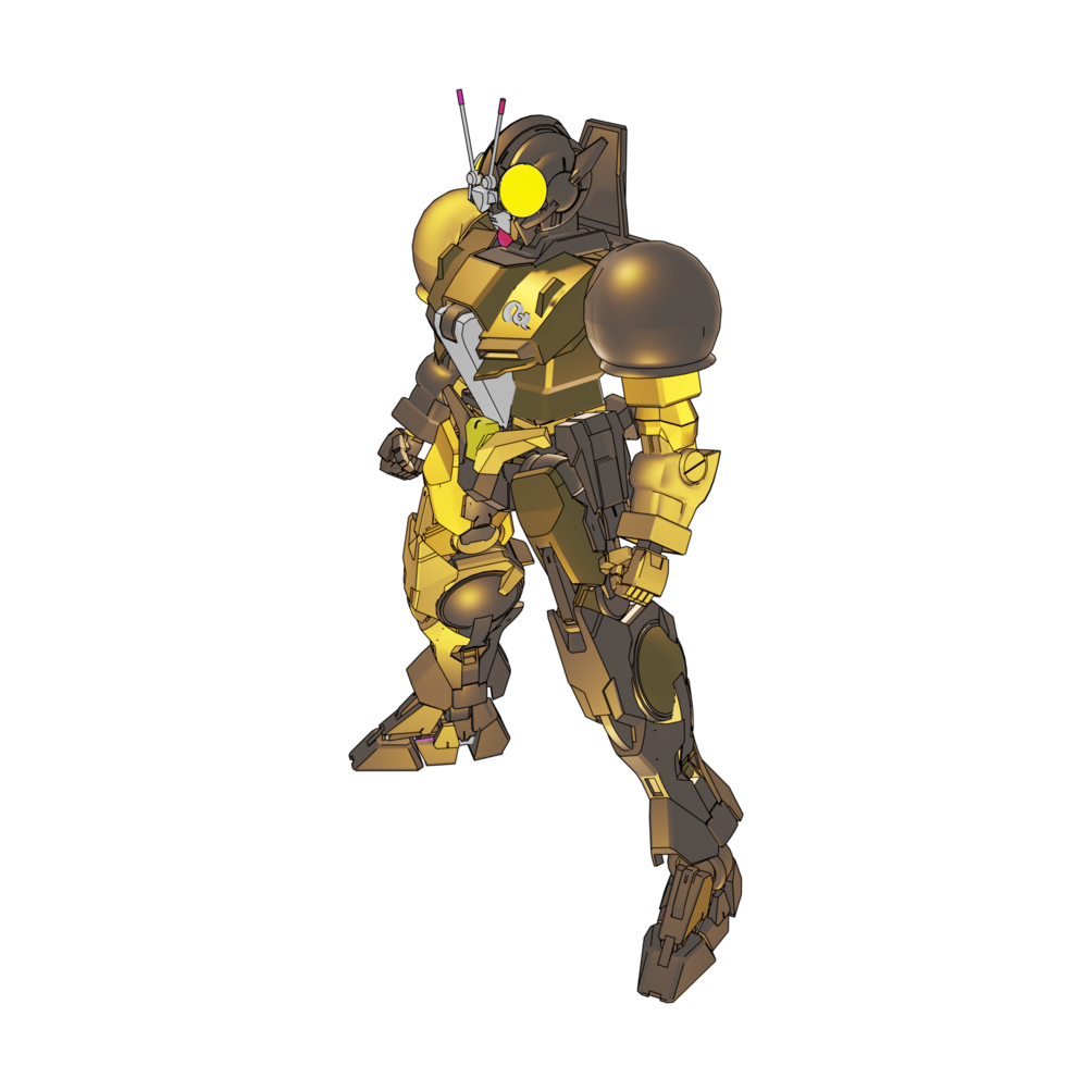 Mecha with attacking combat style png