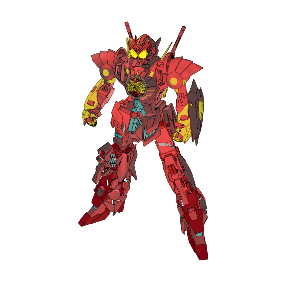 mecha com estilo de combate estratégico png