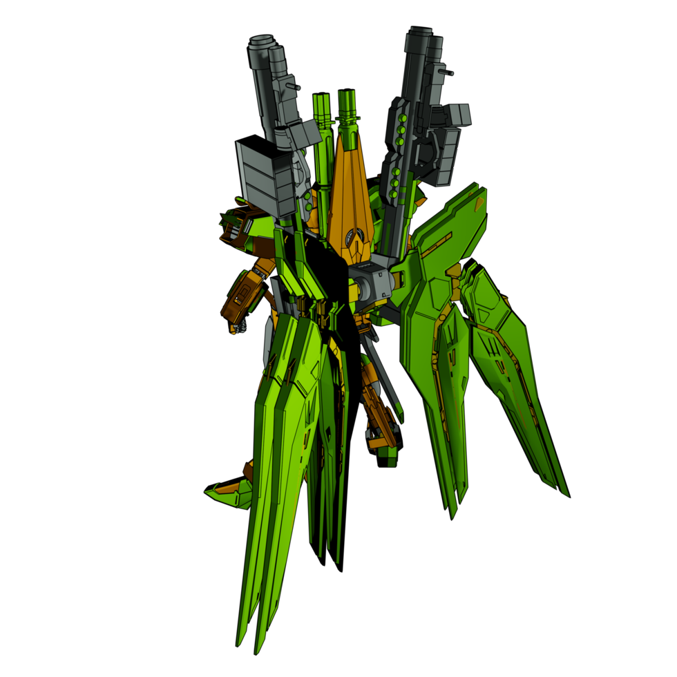 Mecha with defensive combat style png