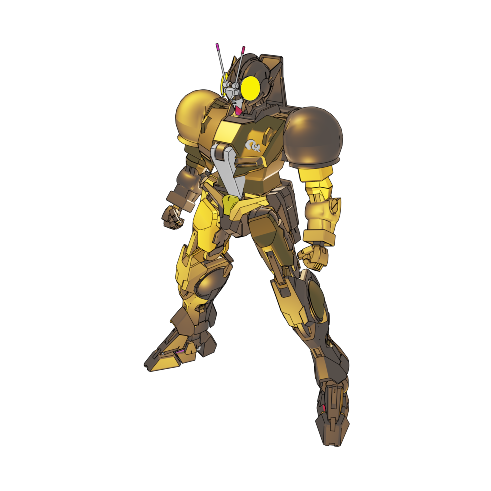 Mecha with attacking combat style png