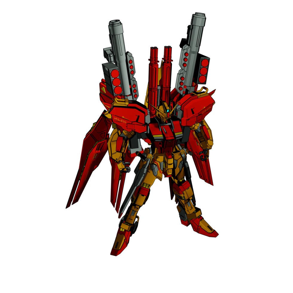 mecha con estilo de combate de ataque png