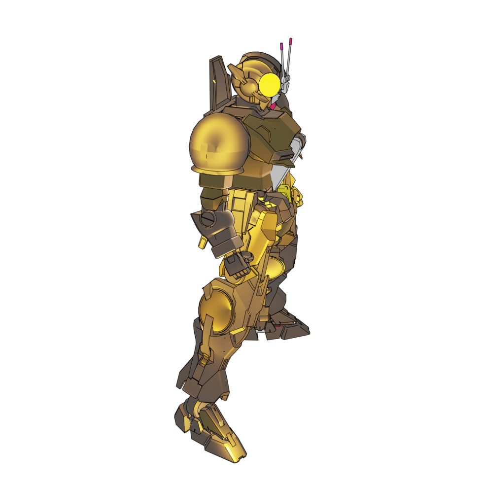 Mecha with attacking combat style png