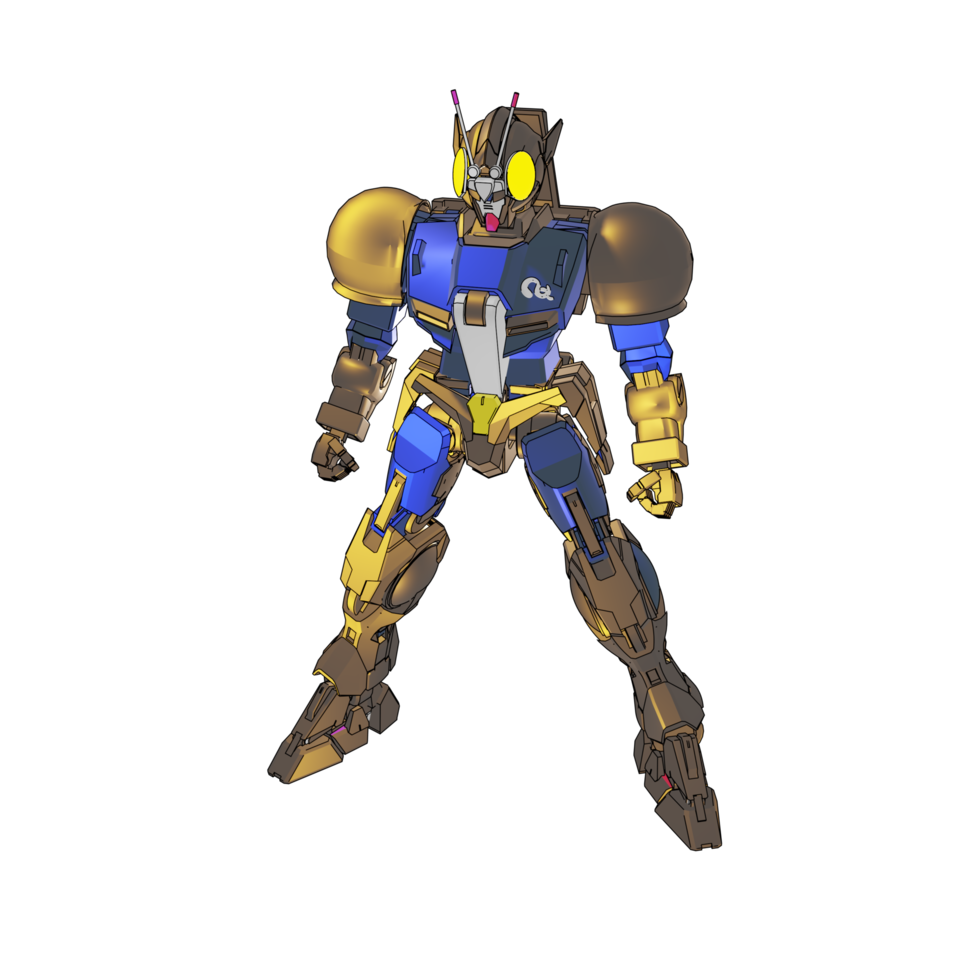 Mecha with defensive combat style png