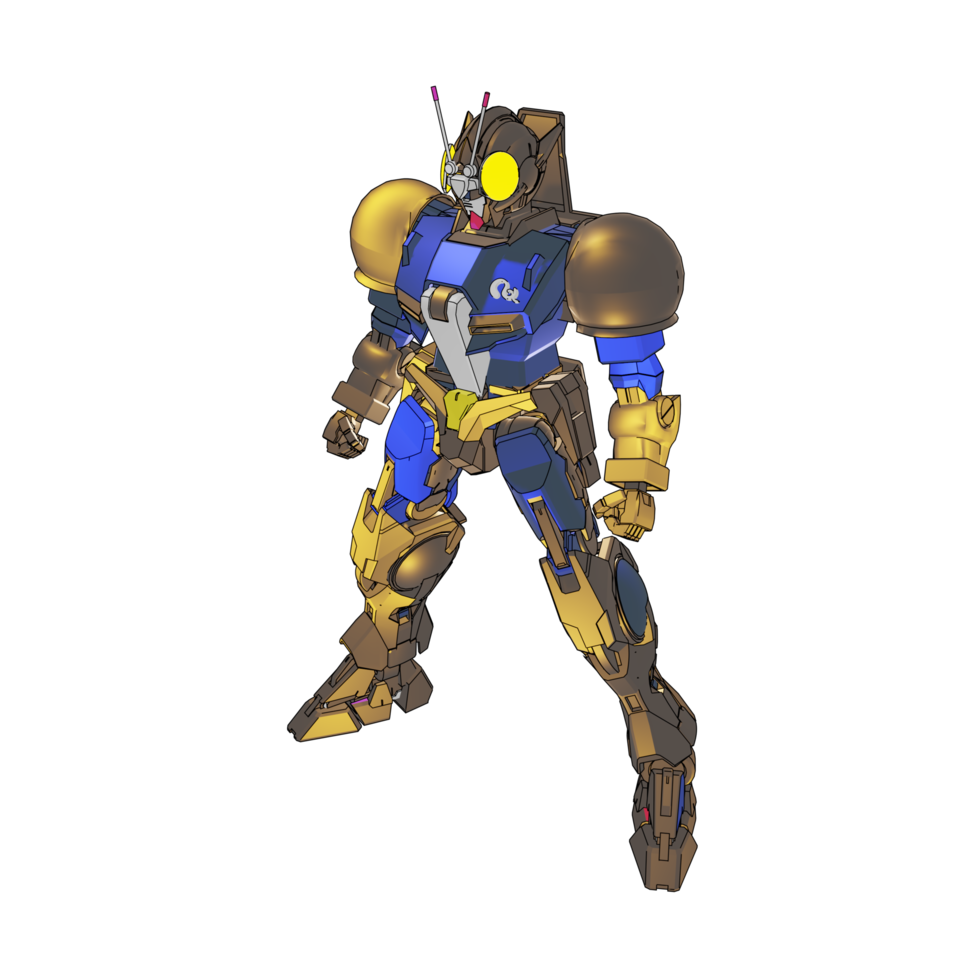 mecha met defensief gevecht stijl png