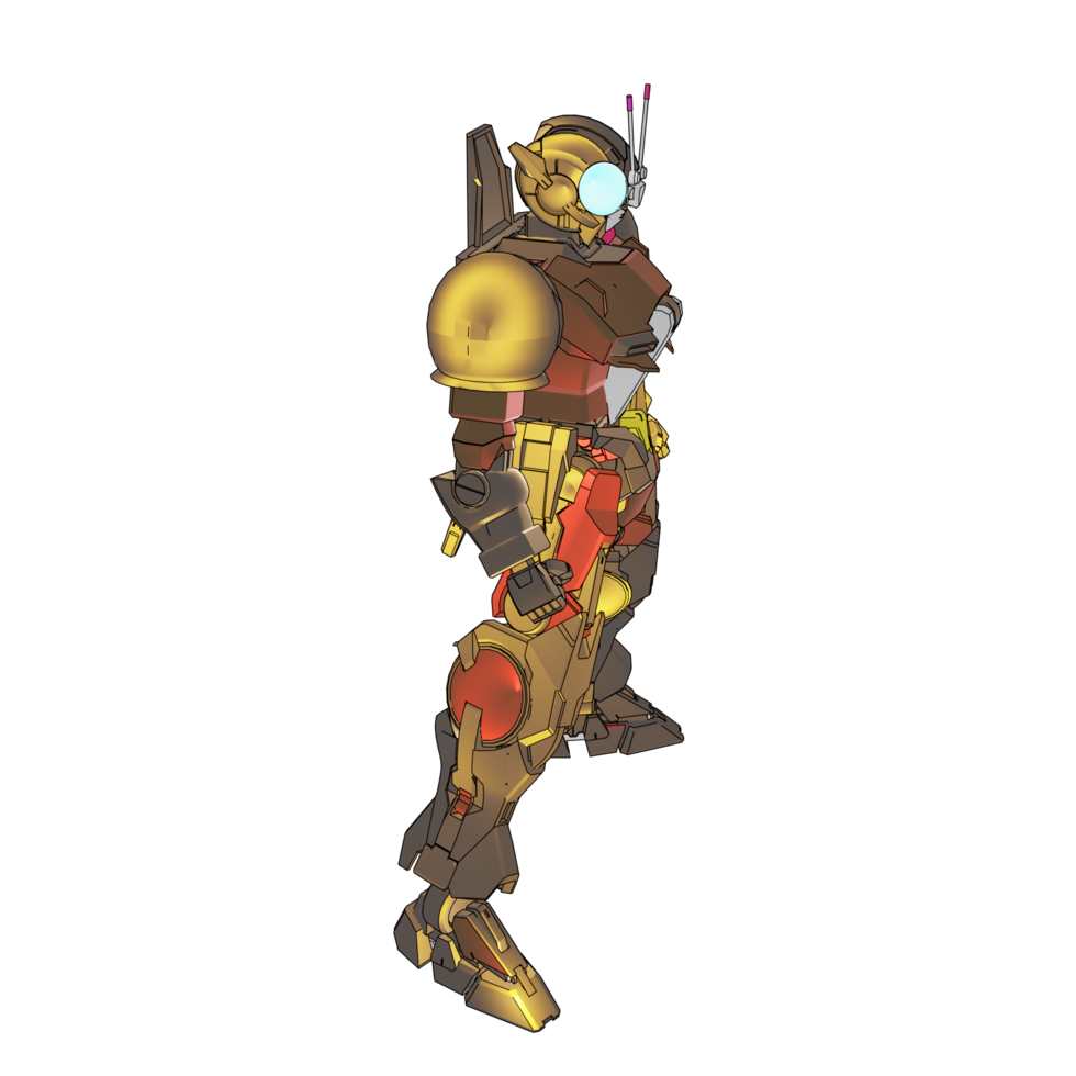 mecha con estilo de combate defensivo png