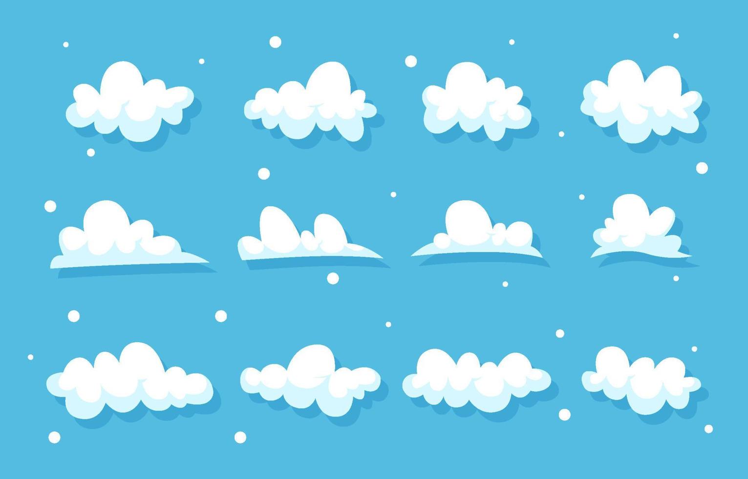 Cloud Icon Set Collection vector