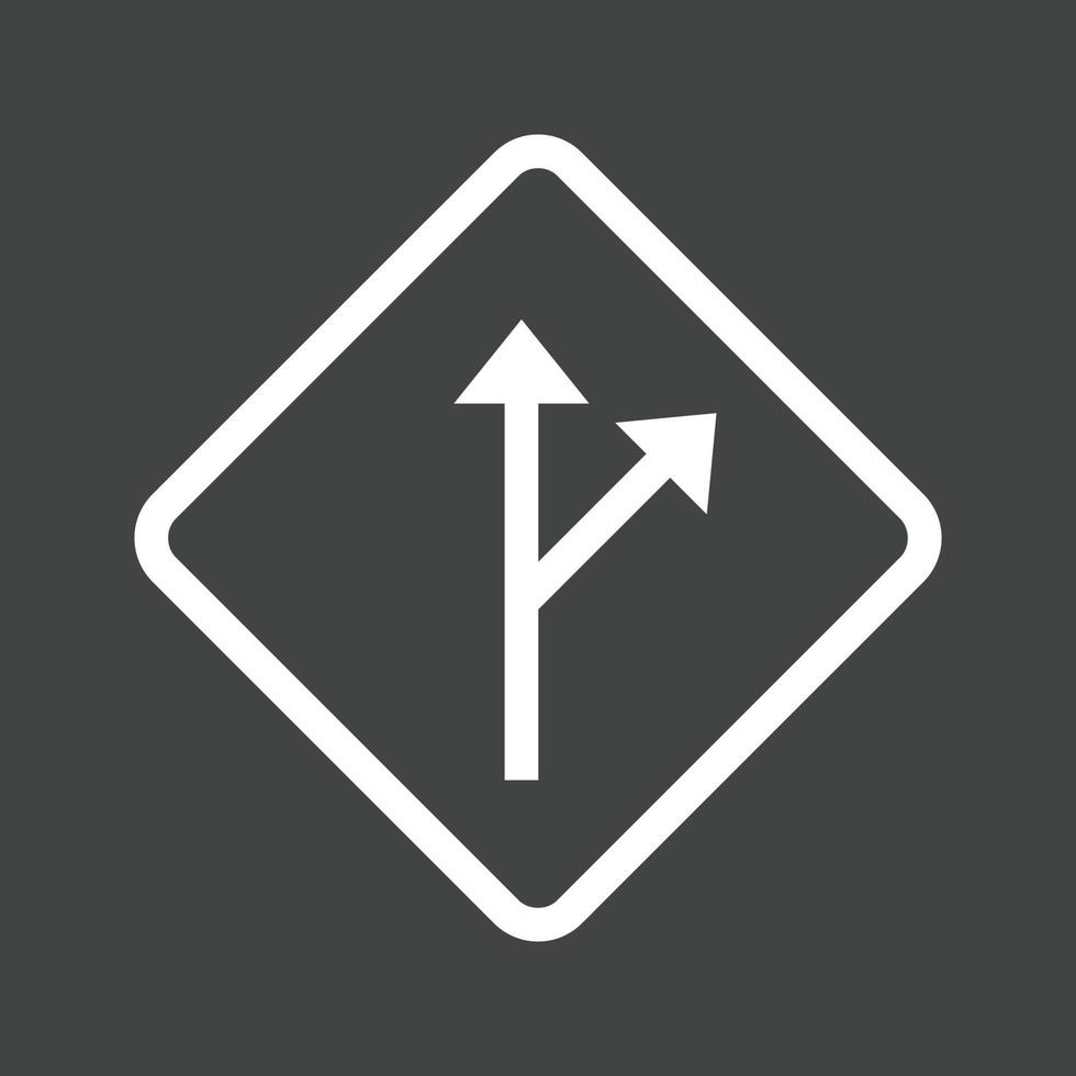 Deviation Sign Line Inverted Icon vector