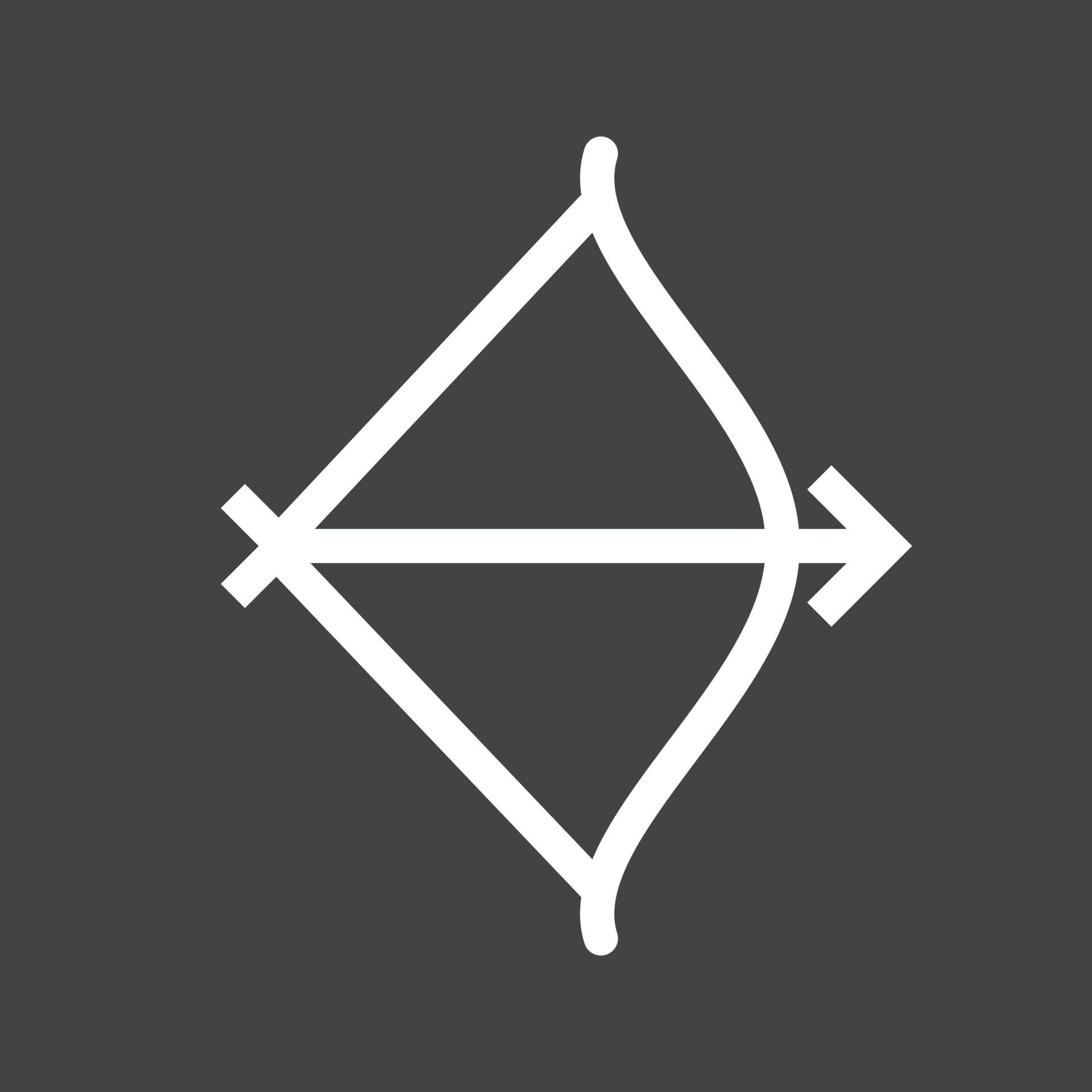 Archery Line Inverted Icon 11945665 Vector Art at Vecteezy