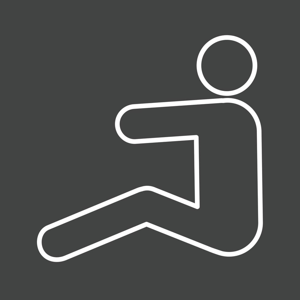 Sitting Line Inverted Icon vector