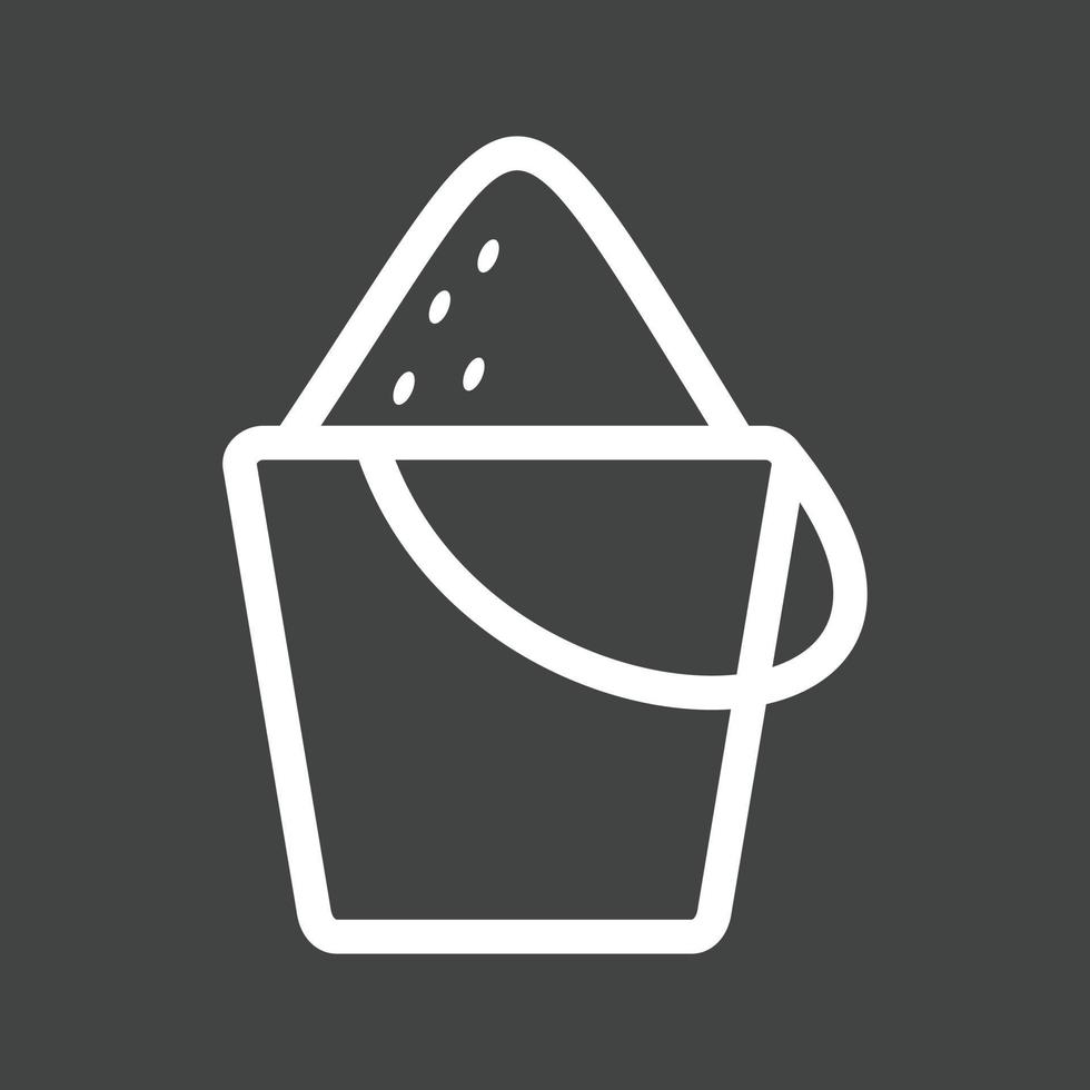 Sand Bucket Line Inverted Icon vector