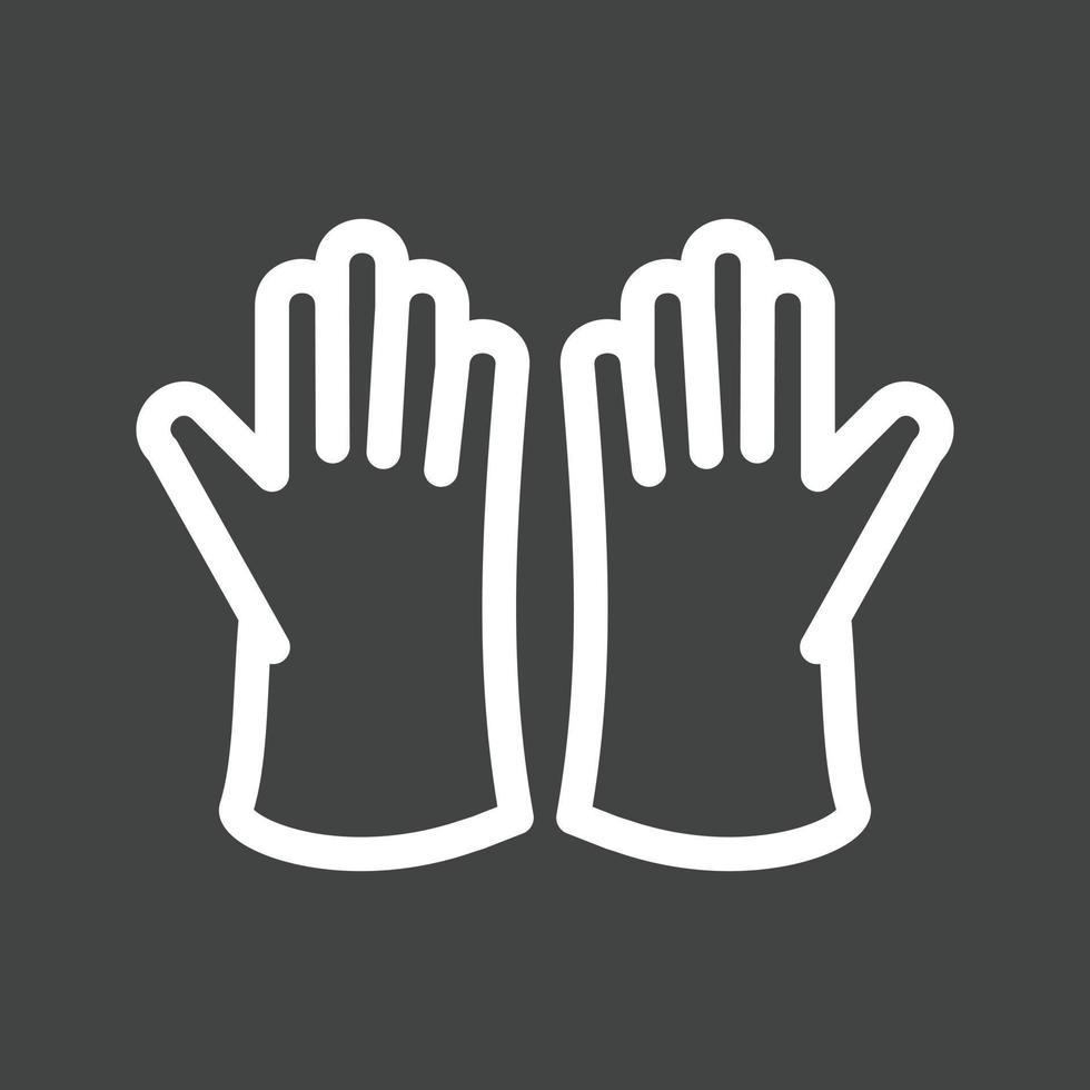 Cleaning Gloves Line Inverted Icon vector