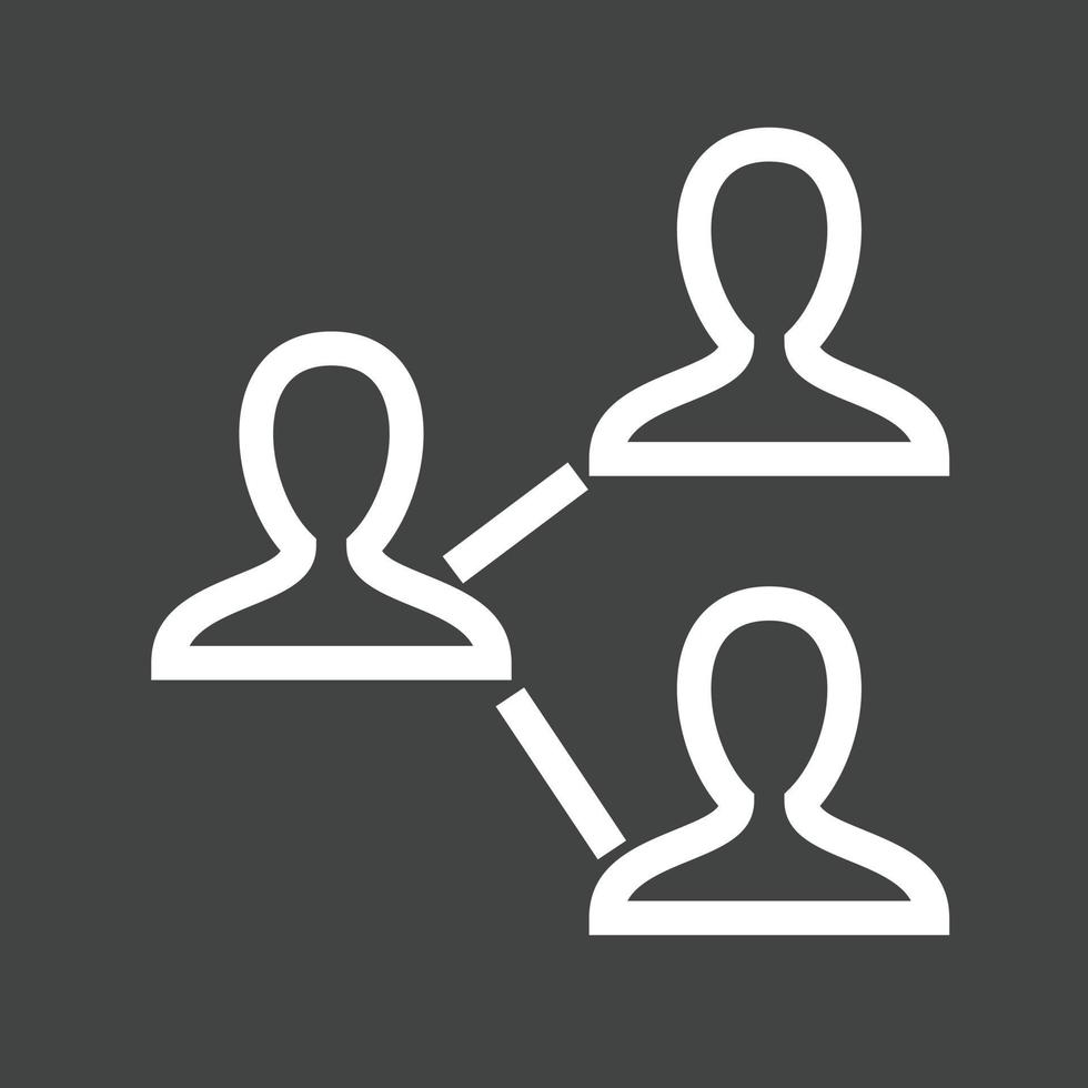Connected Users I Line Inverted Icon vector