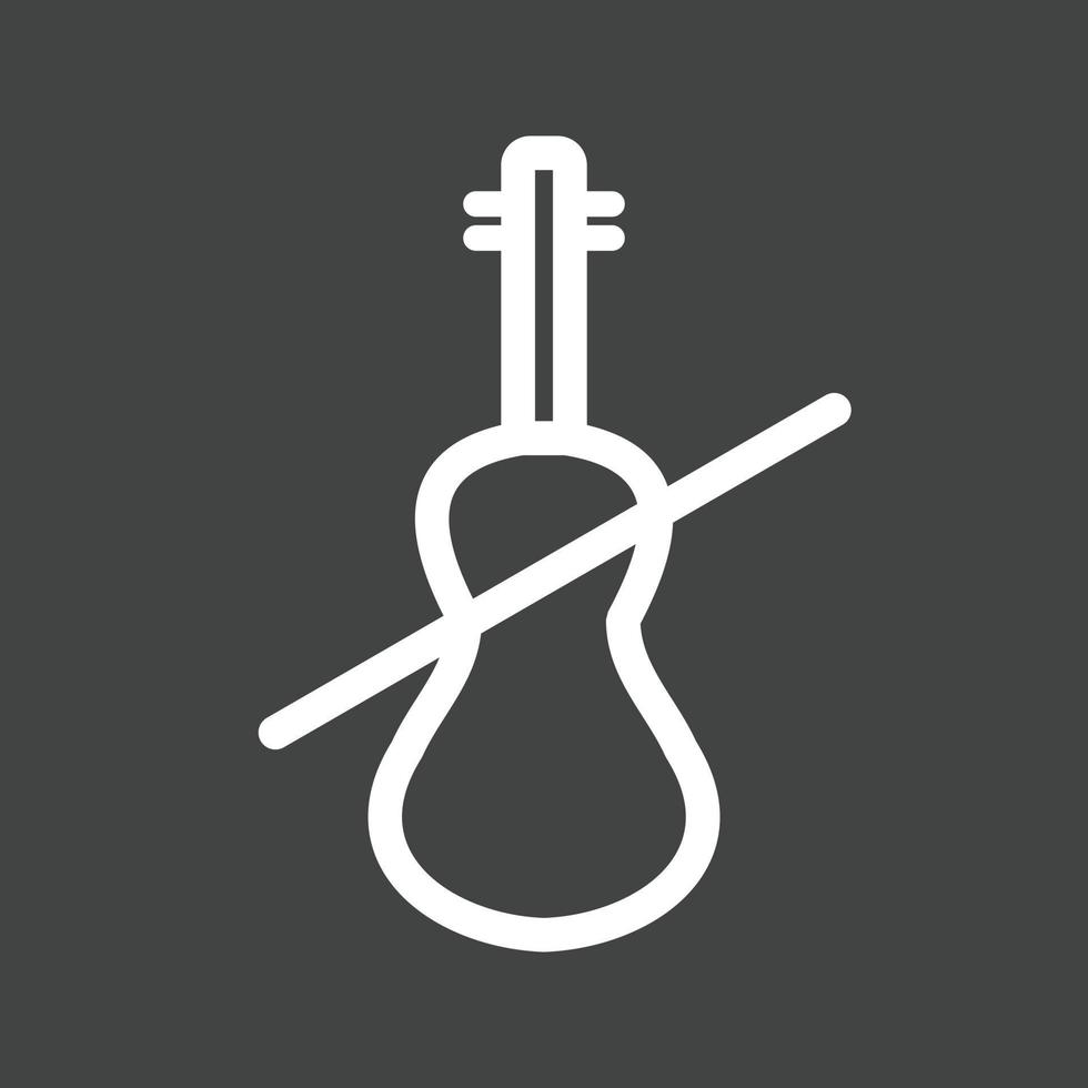 Cello Line Inverted Icon vector