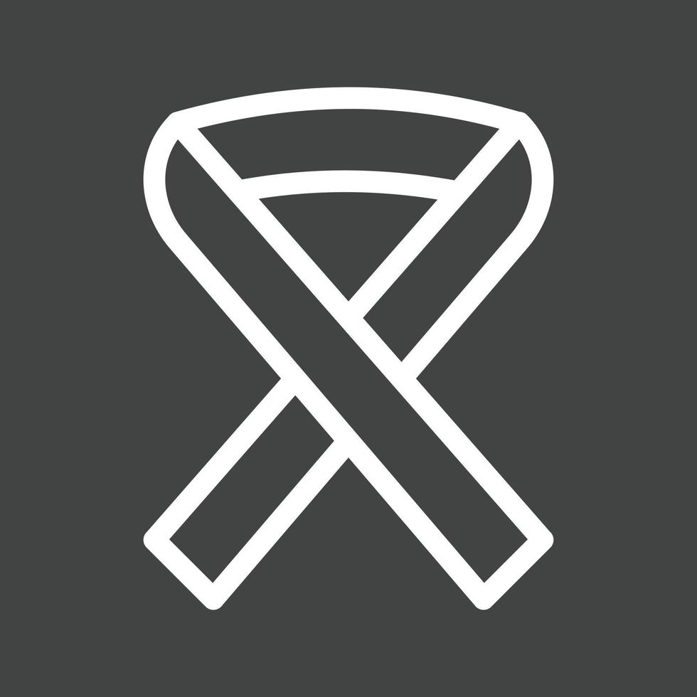 Ribbon Line Inverted Icon vector