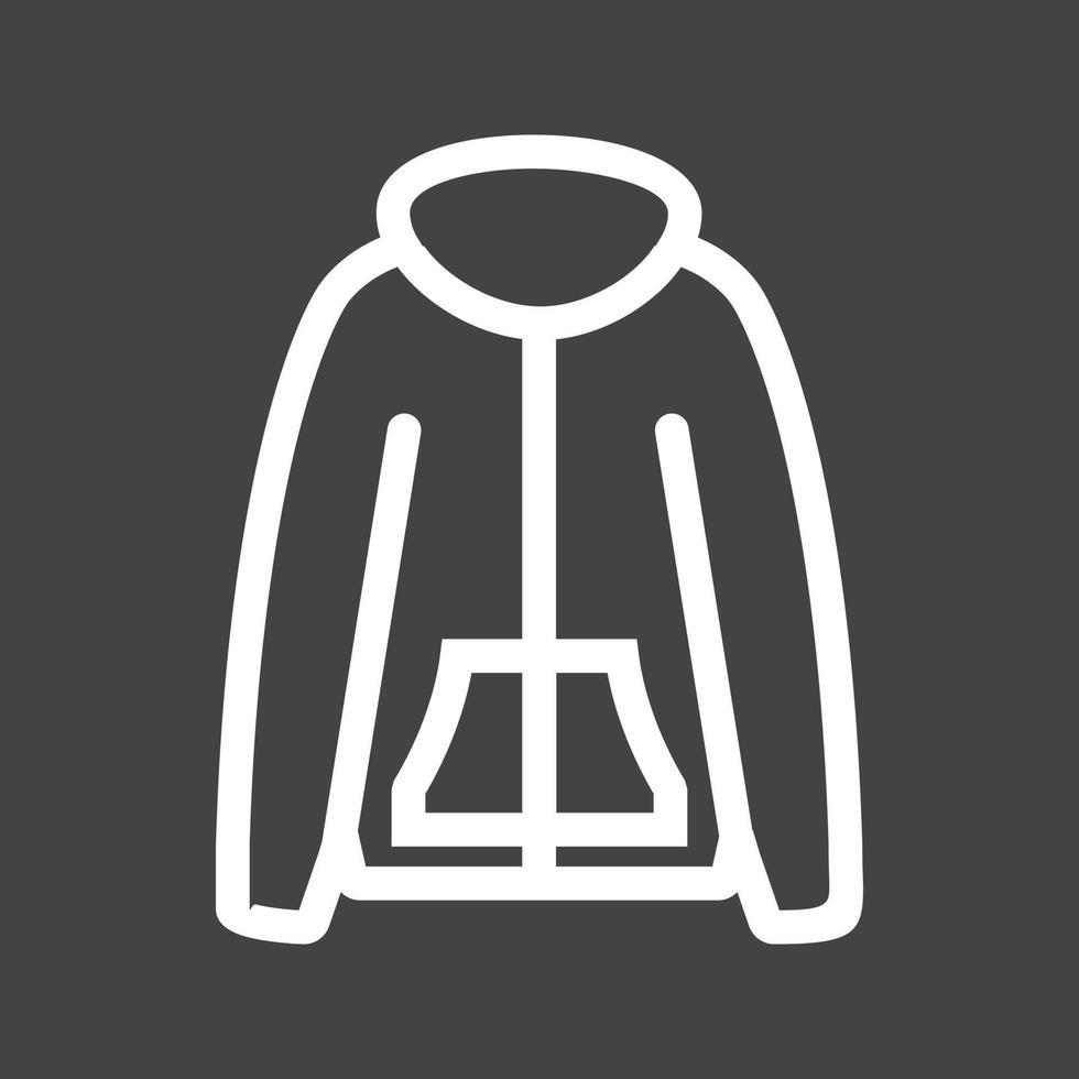 icono de línea de chaqueta cálida invertida vector