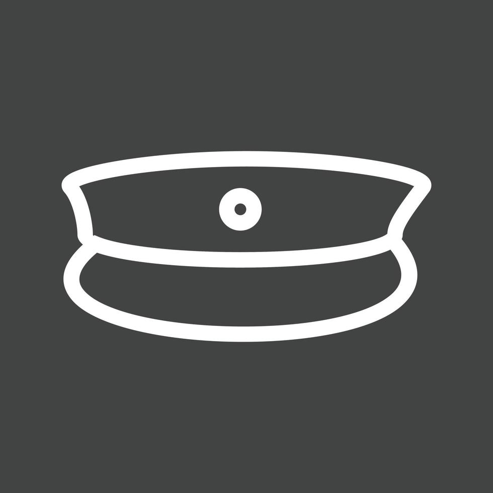 Hat I Line Inverted Icon vector