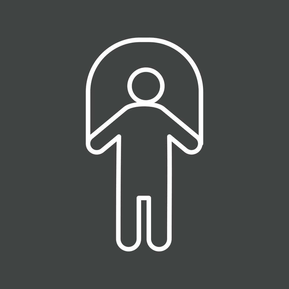 Child Skipping Line Inverted Icon vector