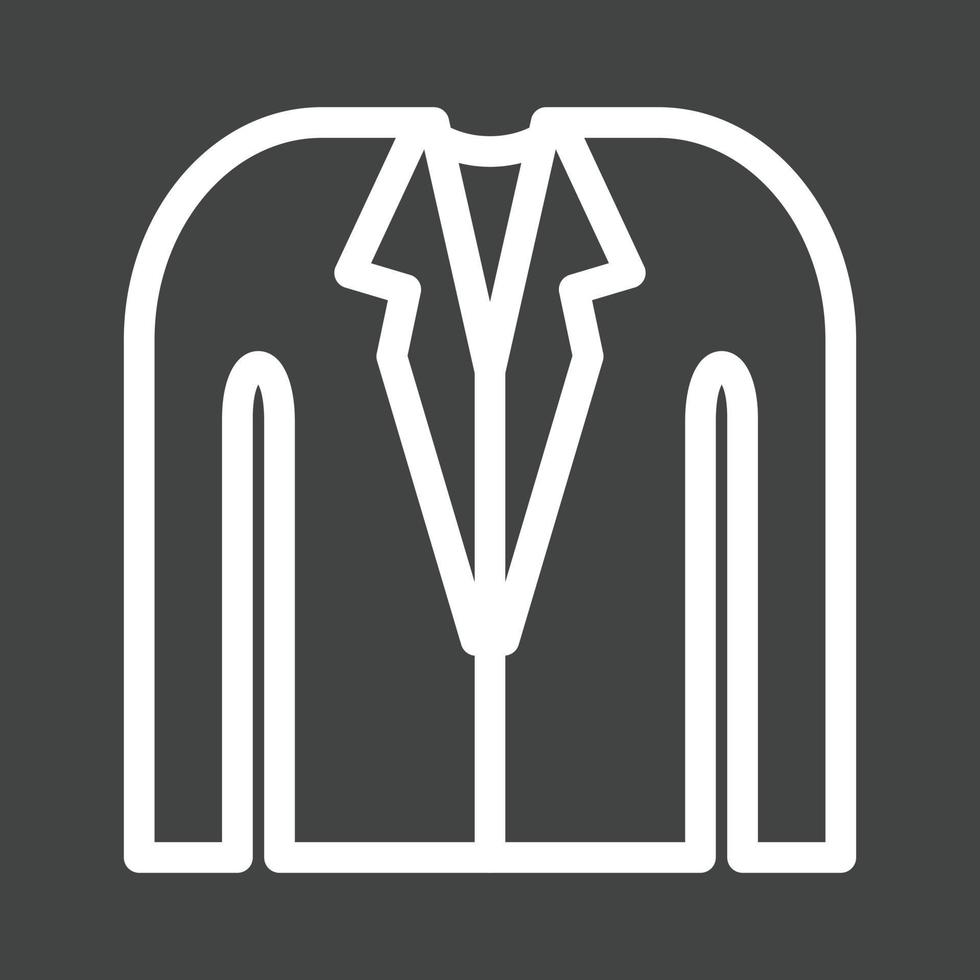 Suit Line Inverted Icon vector