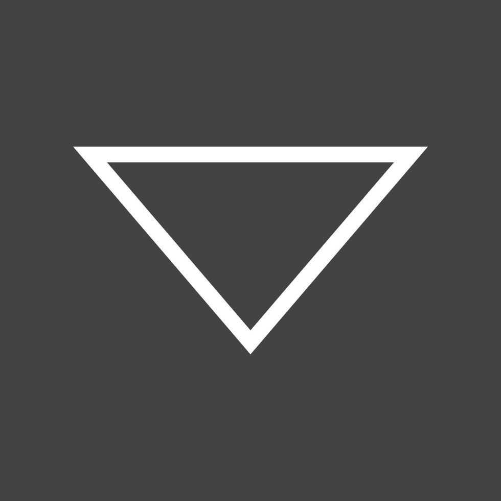 Triangle Arrow Down Line Inverted Icon vector