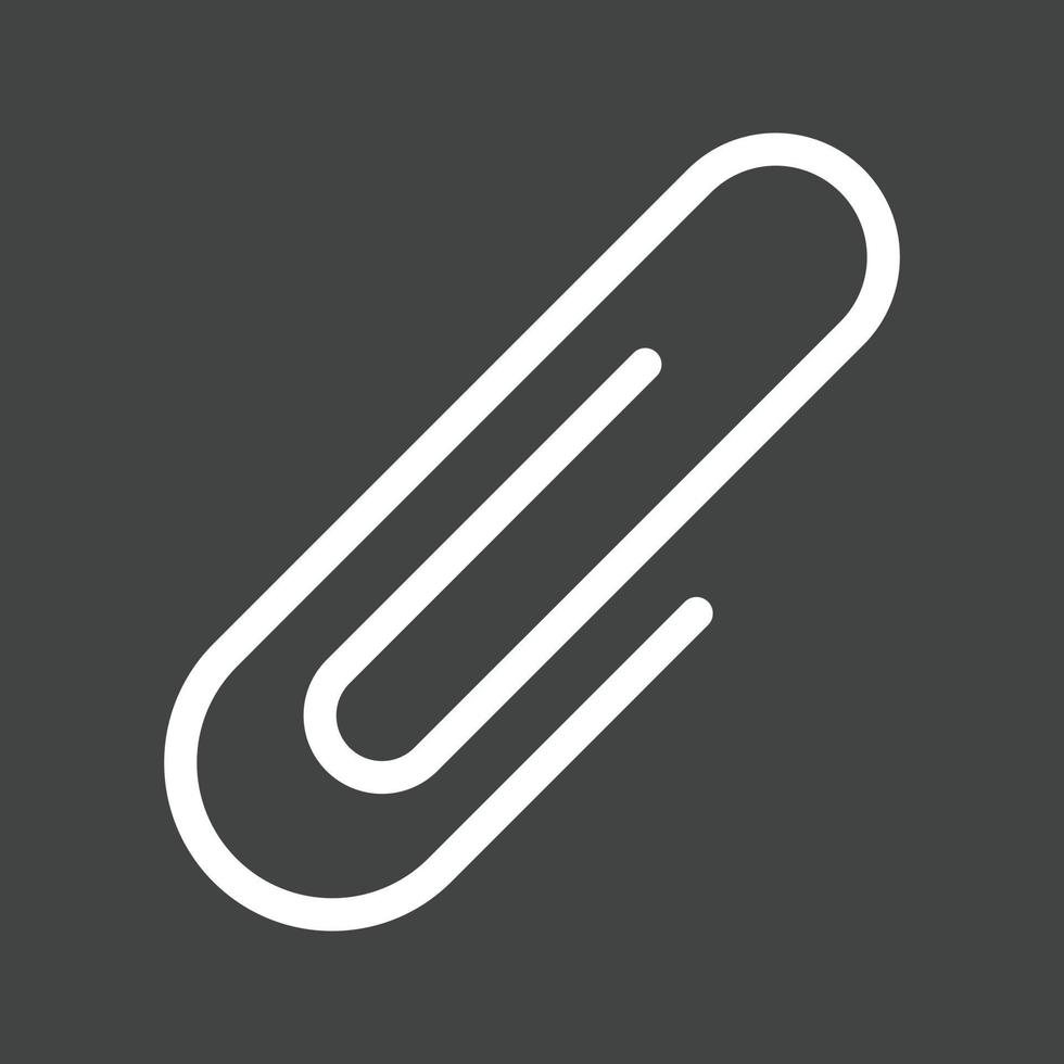 Paper Clip Line Inverted Icon vector