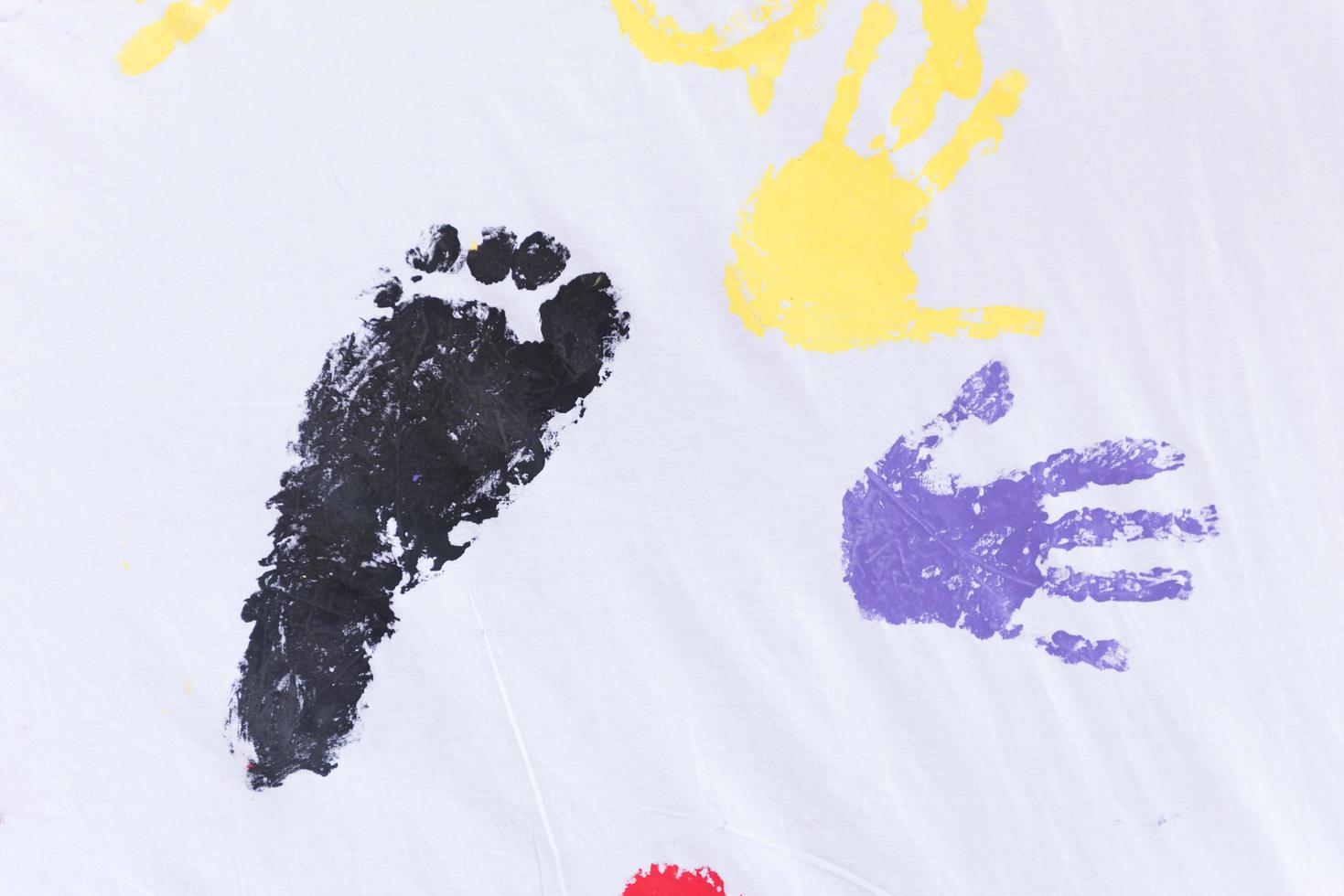 colorful hands and foots print photo