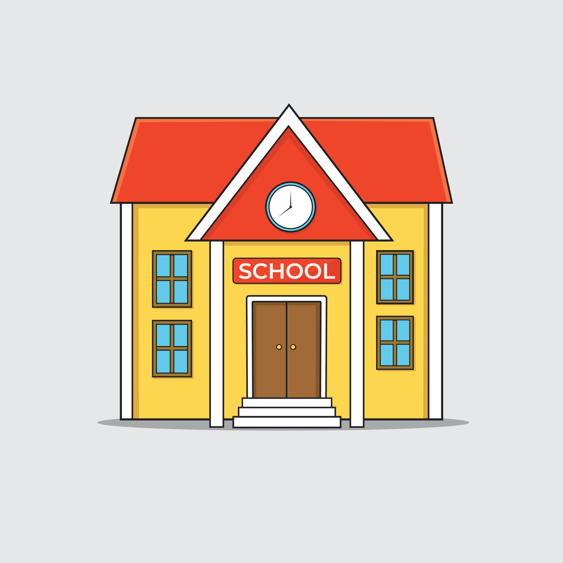 School building vector 11946297 Vector Art at Vecteezy