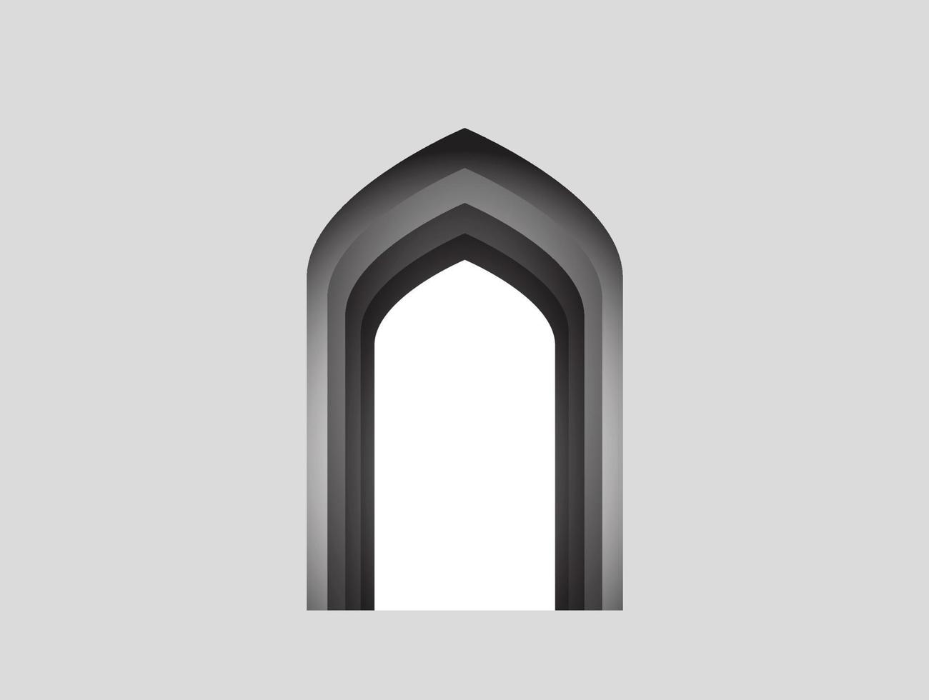 vector de puertas y ventanas de arco árabe