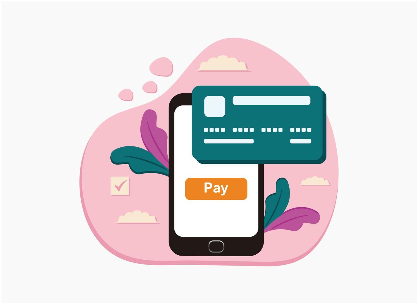 Mobile payment transfer. Financial transactions on money transfers through mobile systems, vector illustration