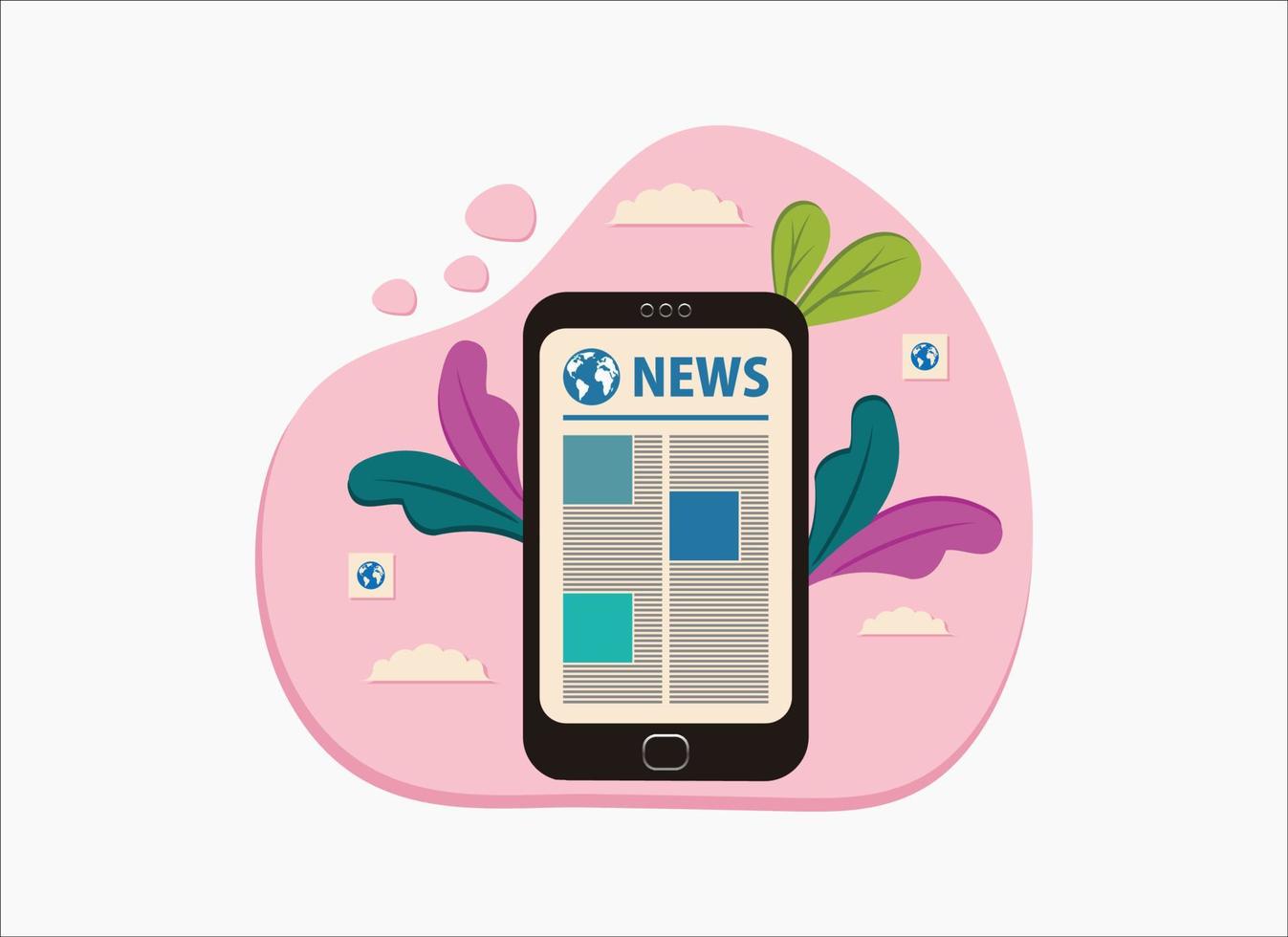 Breaking news Isolated vector icon. Sign of main news on handphone vector illustration