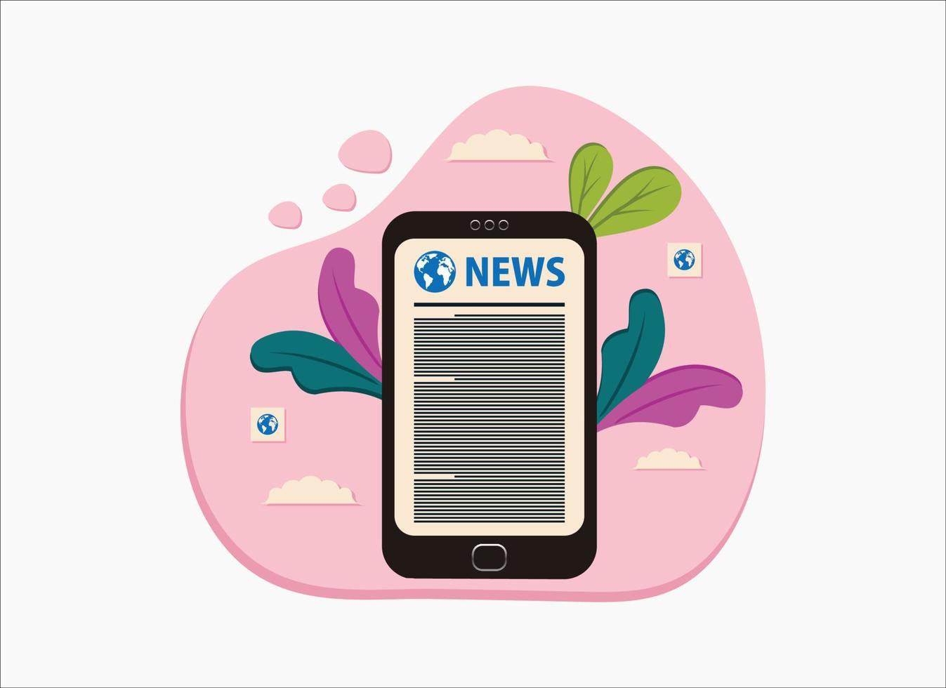 Breaking news Isolated vector icon. Sign of main news on handphone vector illustration