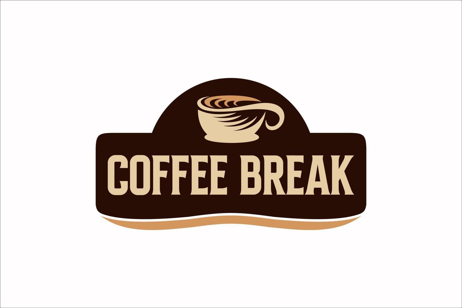 Coffee break Poster on white background, vector illustration