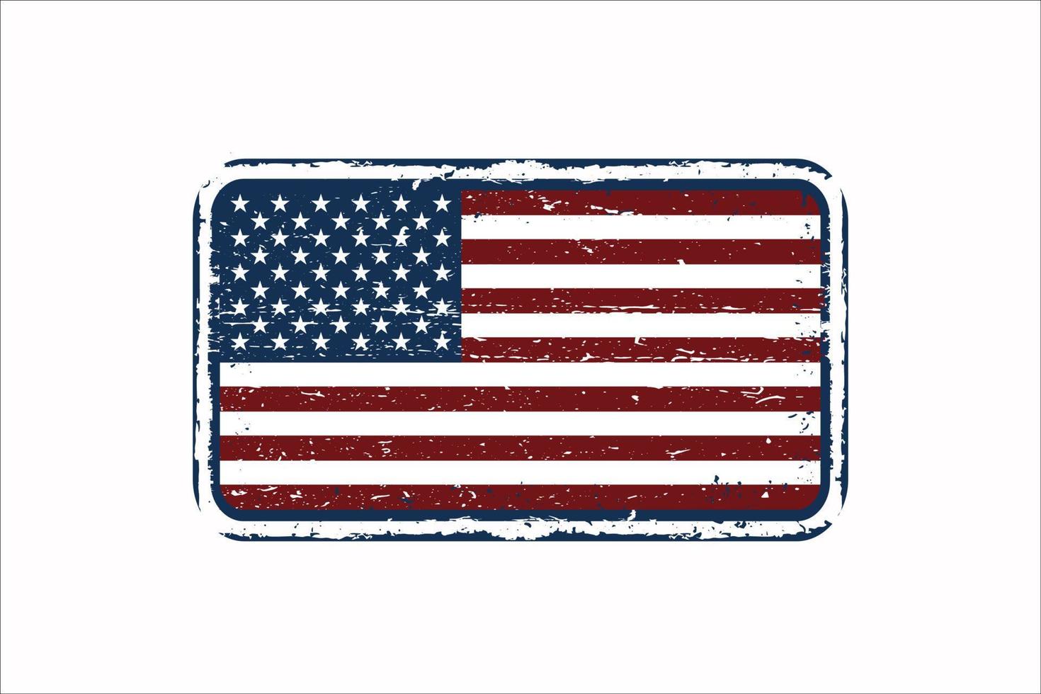 USA flag vintage rusty metal Poster vector