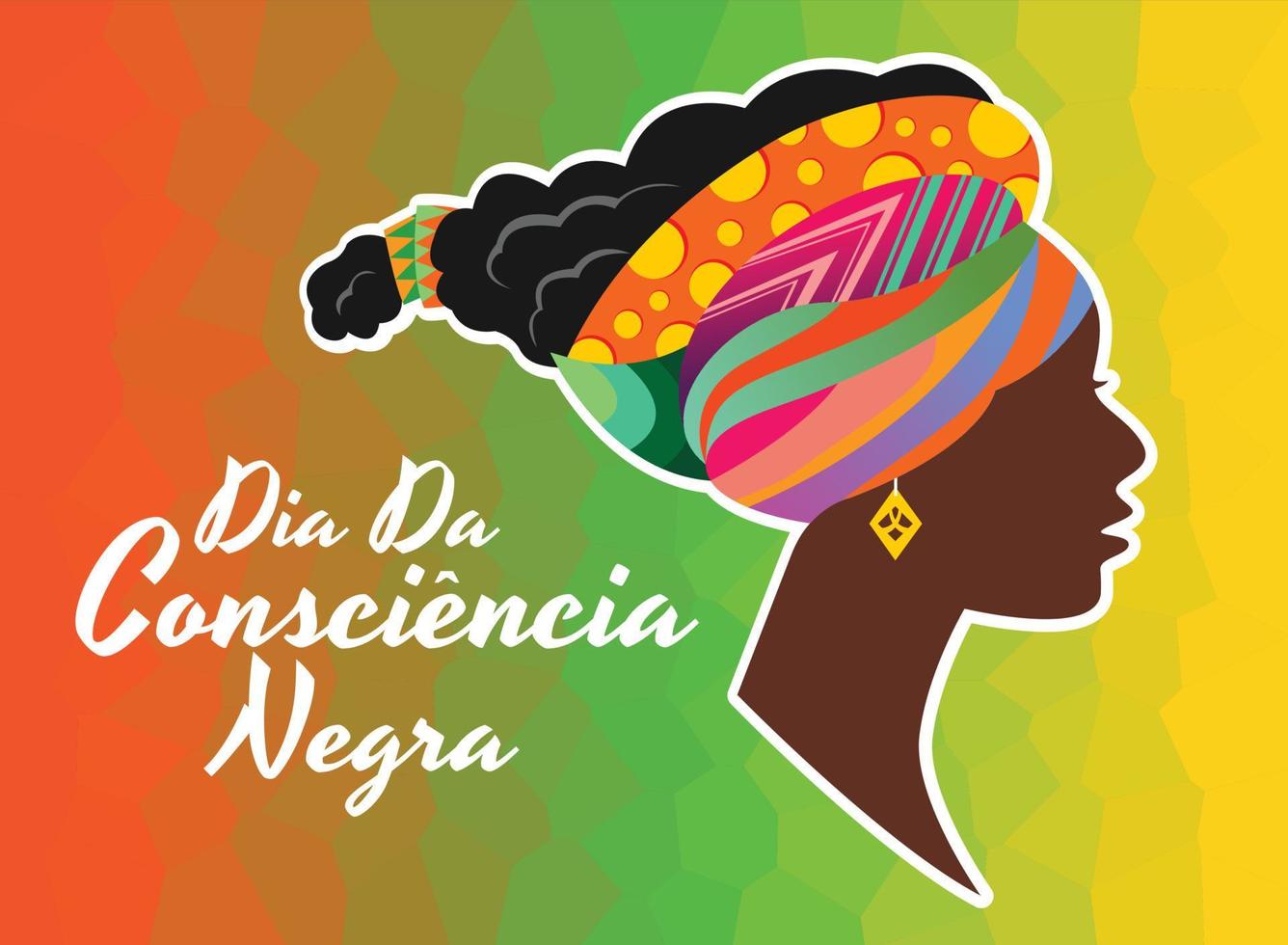 colorful flat design with the theme concept of Dia da Consciencia Negra vector