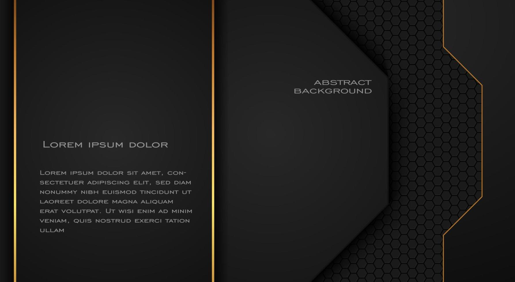 Elegant black premium abstract background vector