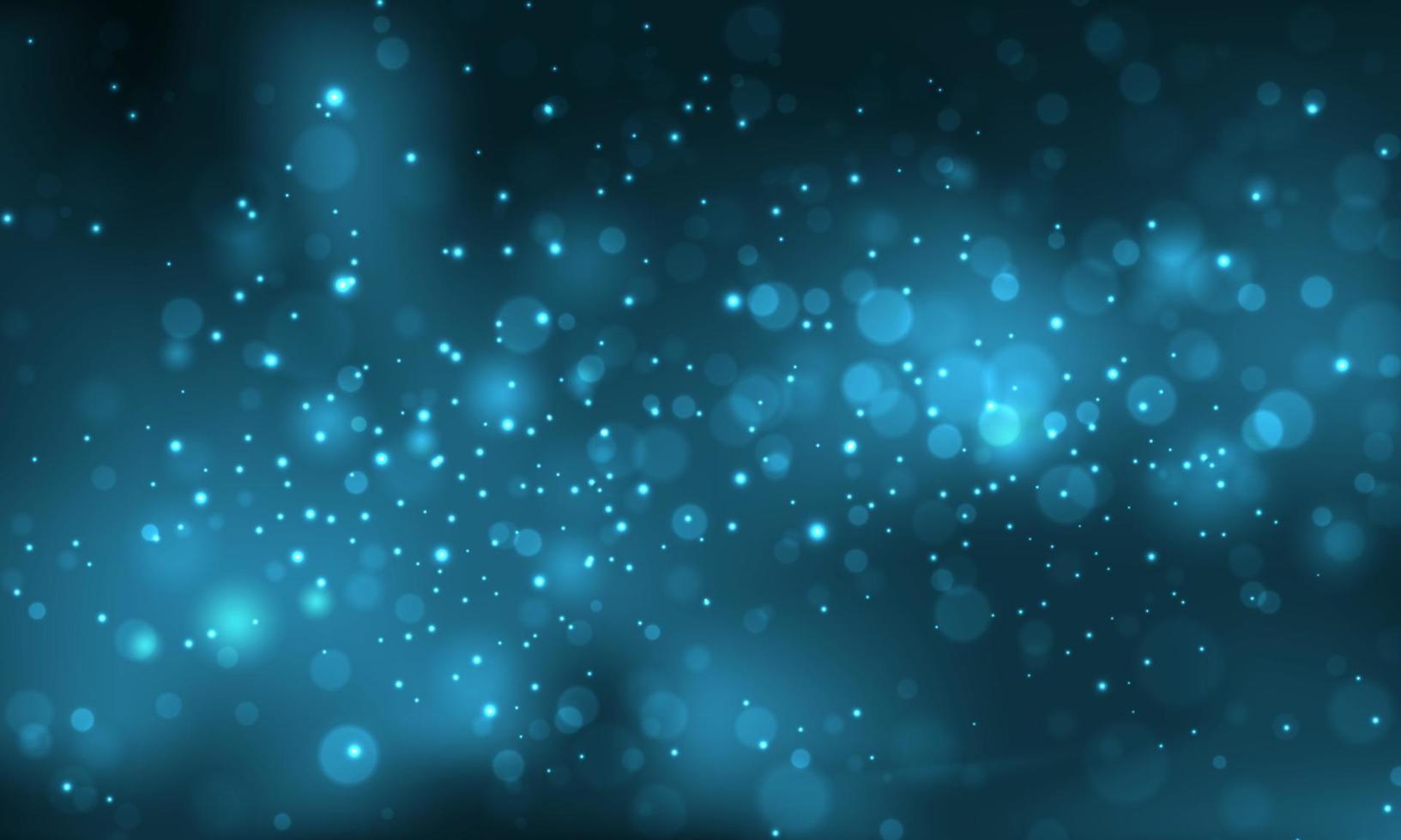 Blue light bokeh blurred background vector