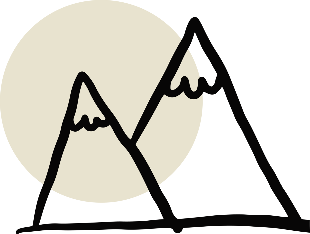 diseño de icono de montaña png