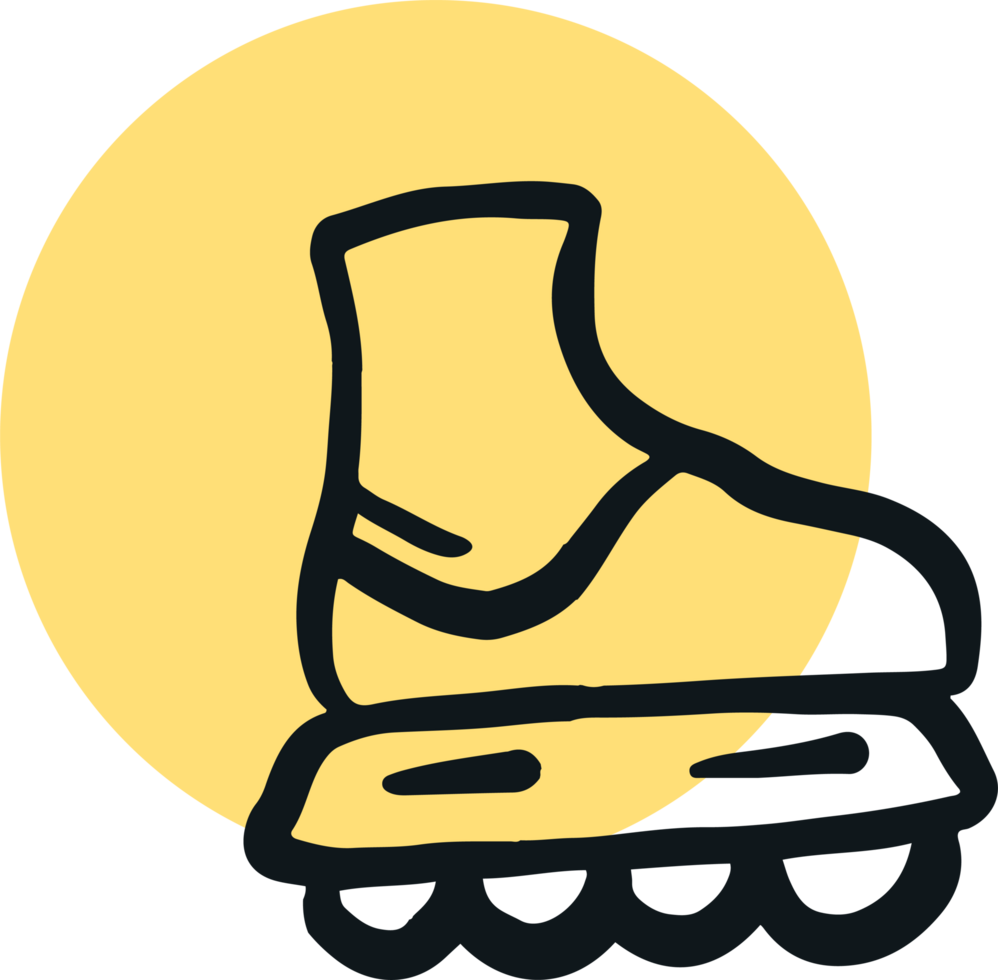 diseño de icono de patines png