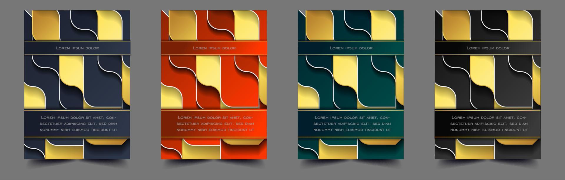 Minimal luxury cover collection vector