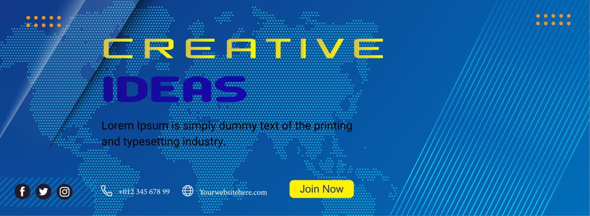 Digital marketing and business facebook cover and web banner template vector