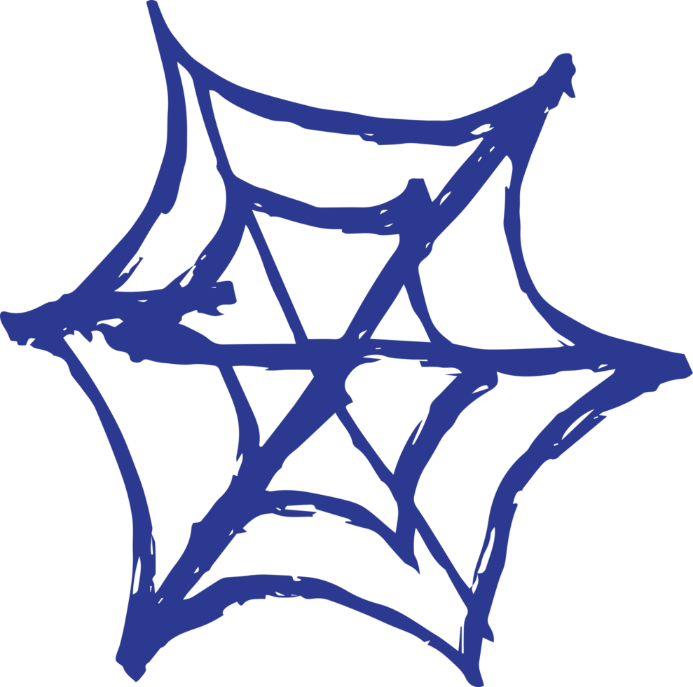 teias de aranha para design de ilustração desenhada de mão de halloween png