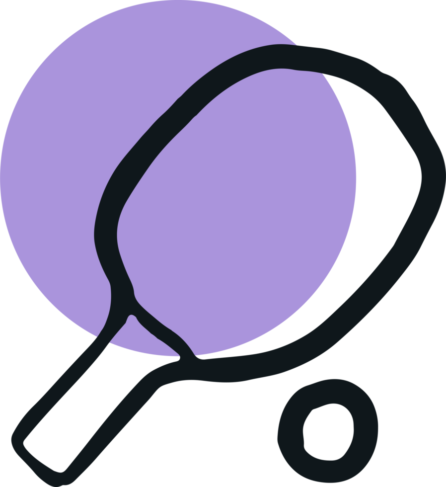 table tennis racket and ball icon design png