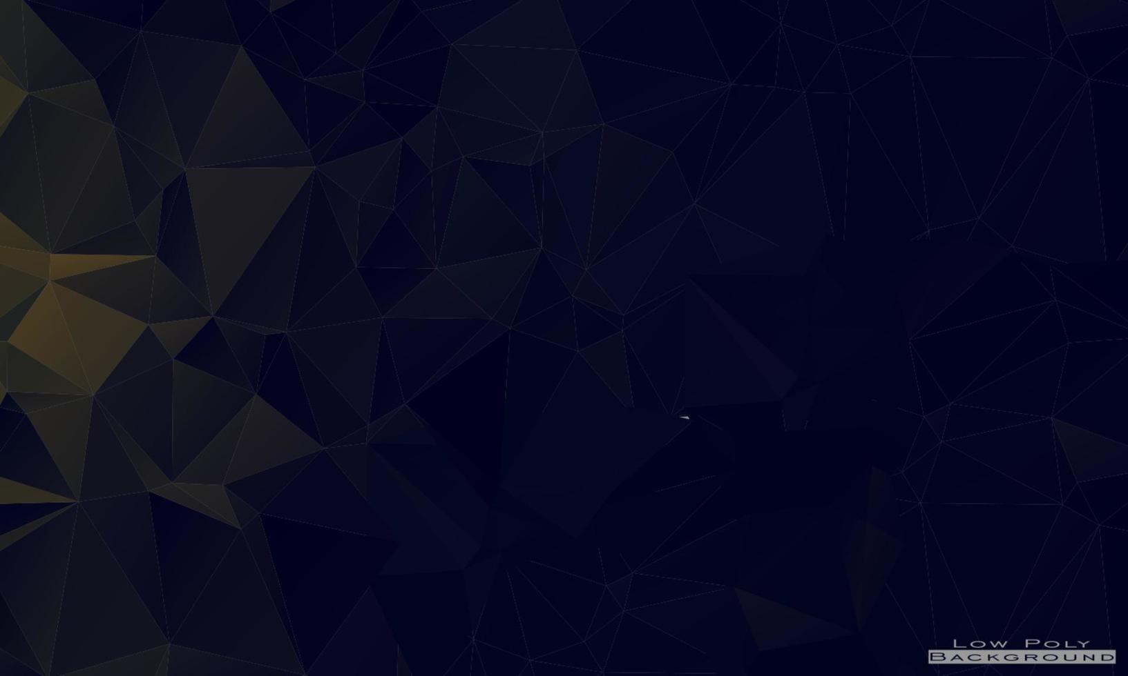 Low poly background in dark blue vector