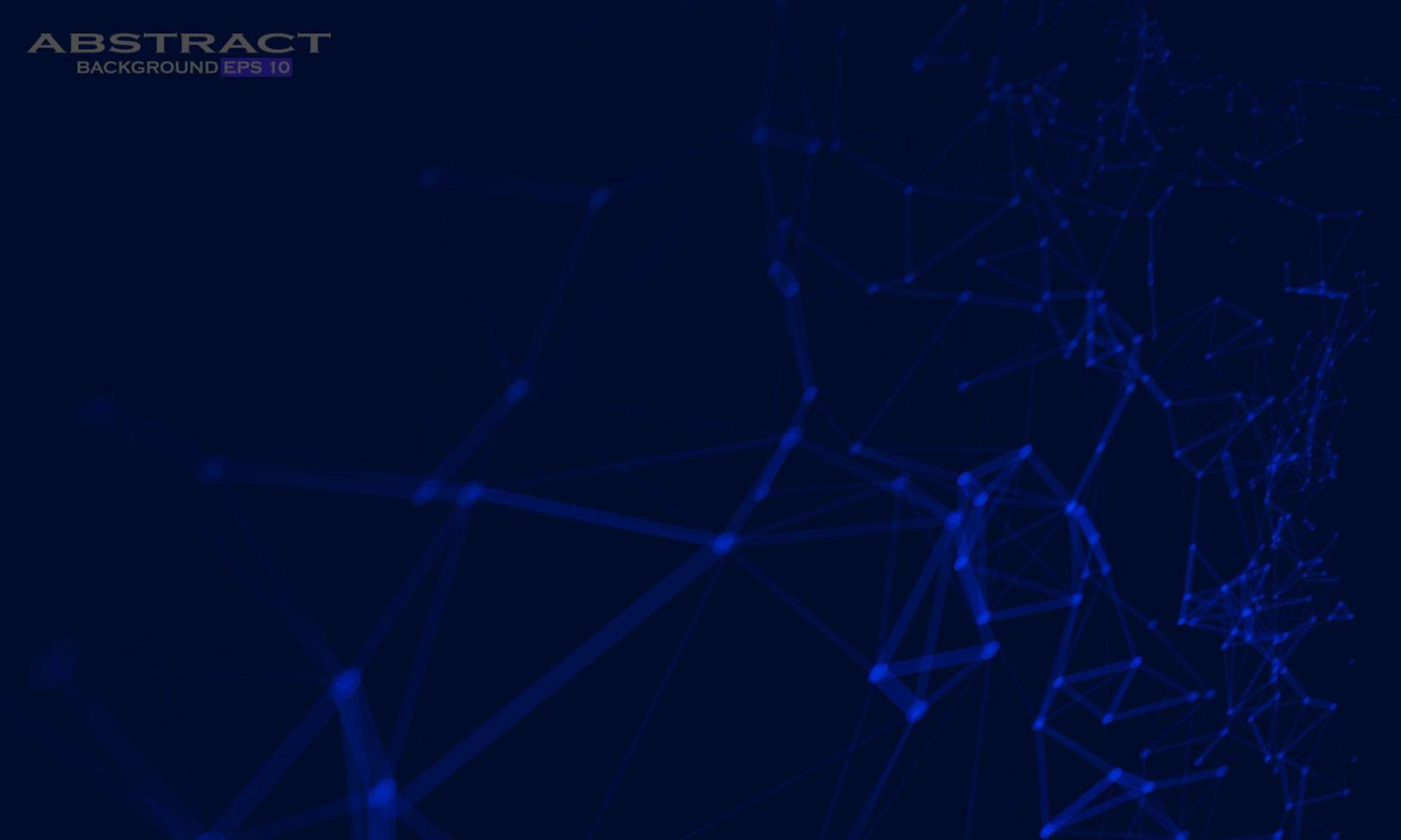 Abstract blue background with technology web network vector