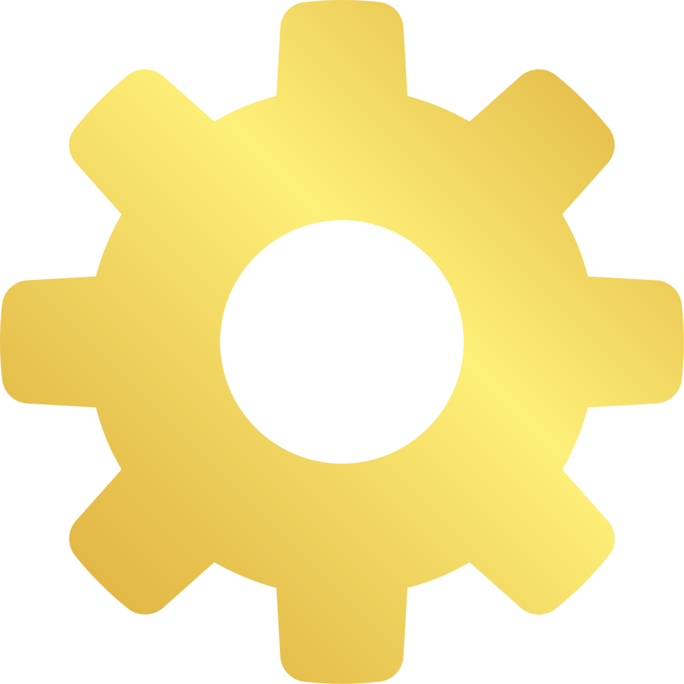 Gold Settings Icon png