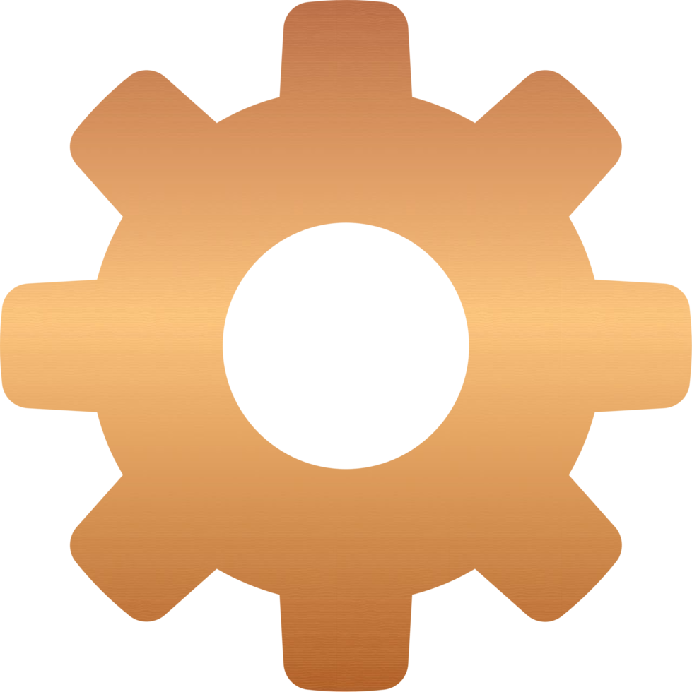 Bronze Settings Icon png
