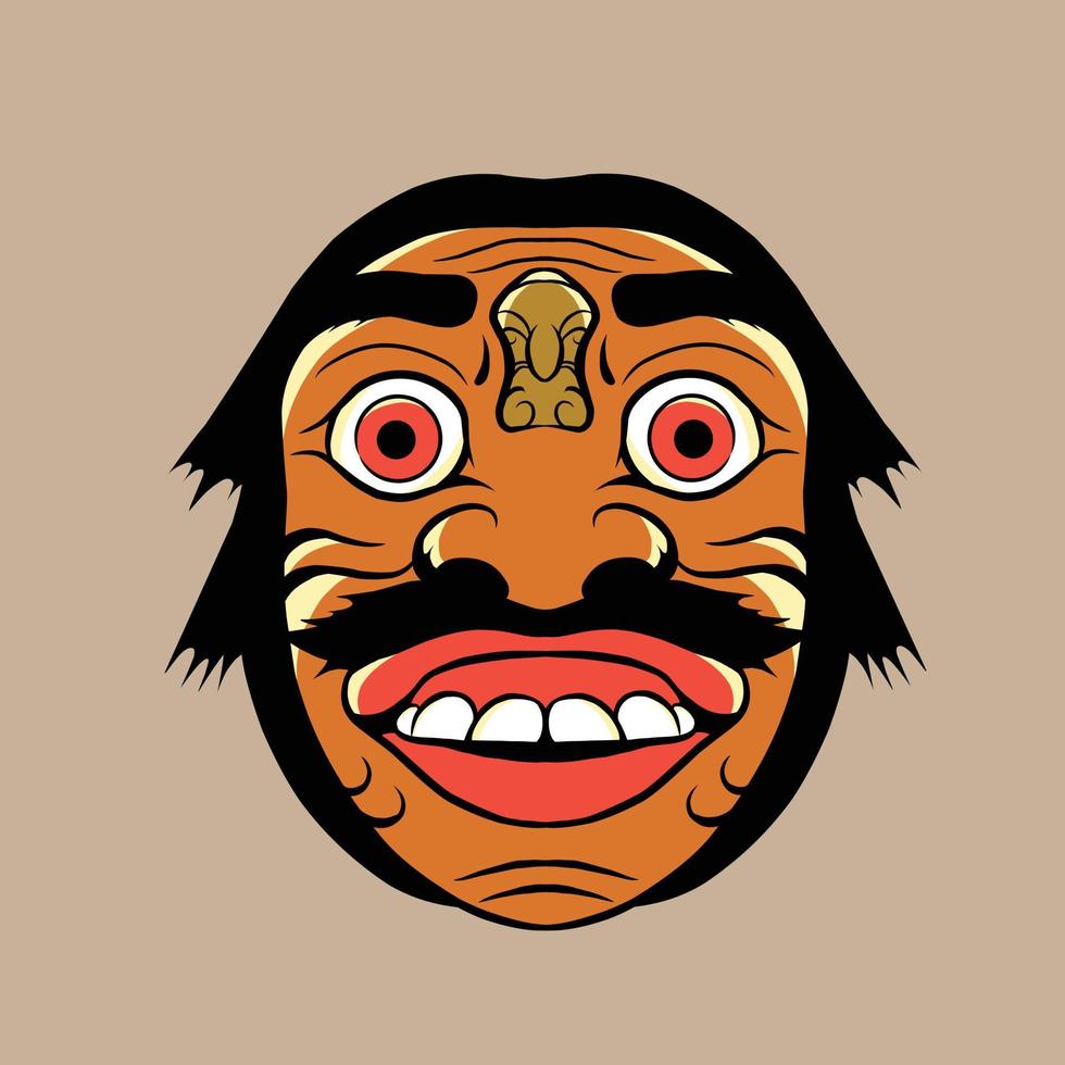 balinese mask vector illustration specially made for clothing advertising branding use and many others