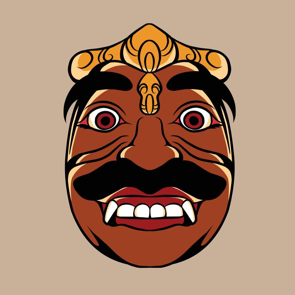 balinese mask vector illustration specially made for clothing advertising branding use and many others